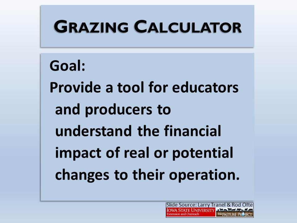 Grazing Calculator goal slide image