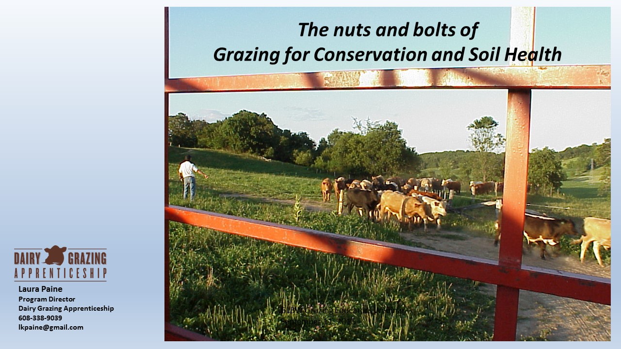 Nuts and Bolts of Grazing for Conservation
