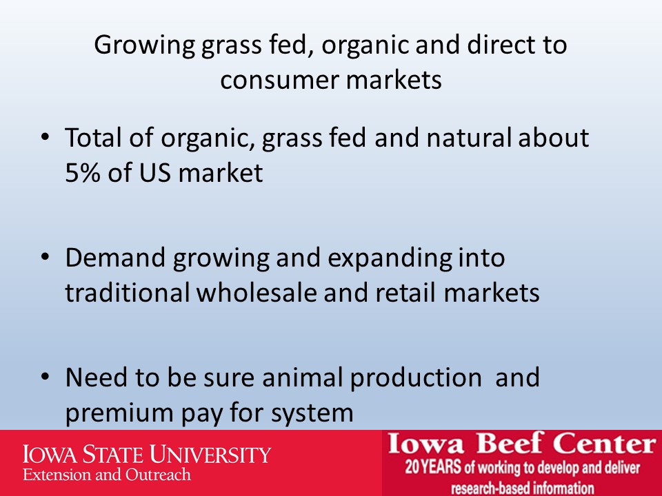 Growing grass fed organic and direct to market slide image