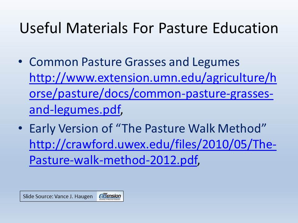 Useful materials for pasture education 2 slide image