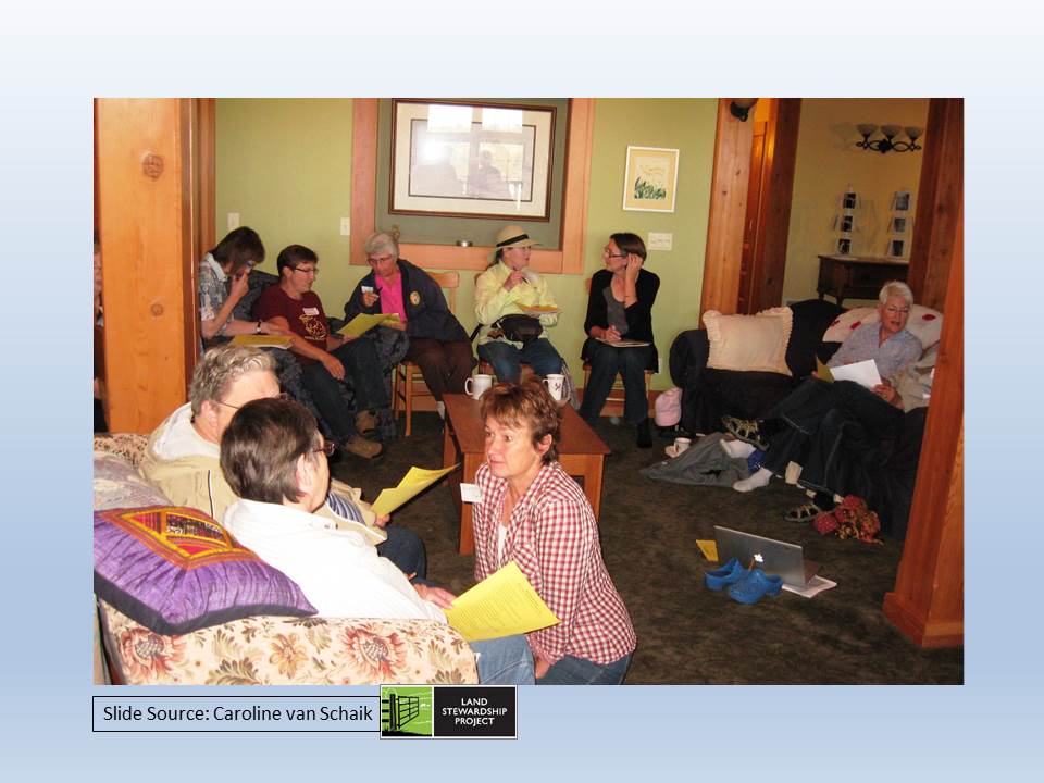 Women gathered indoors slide image