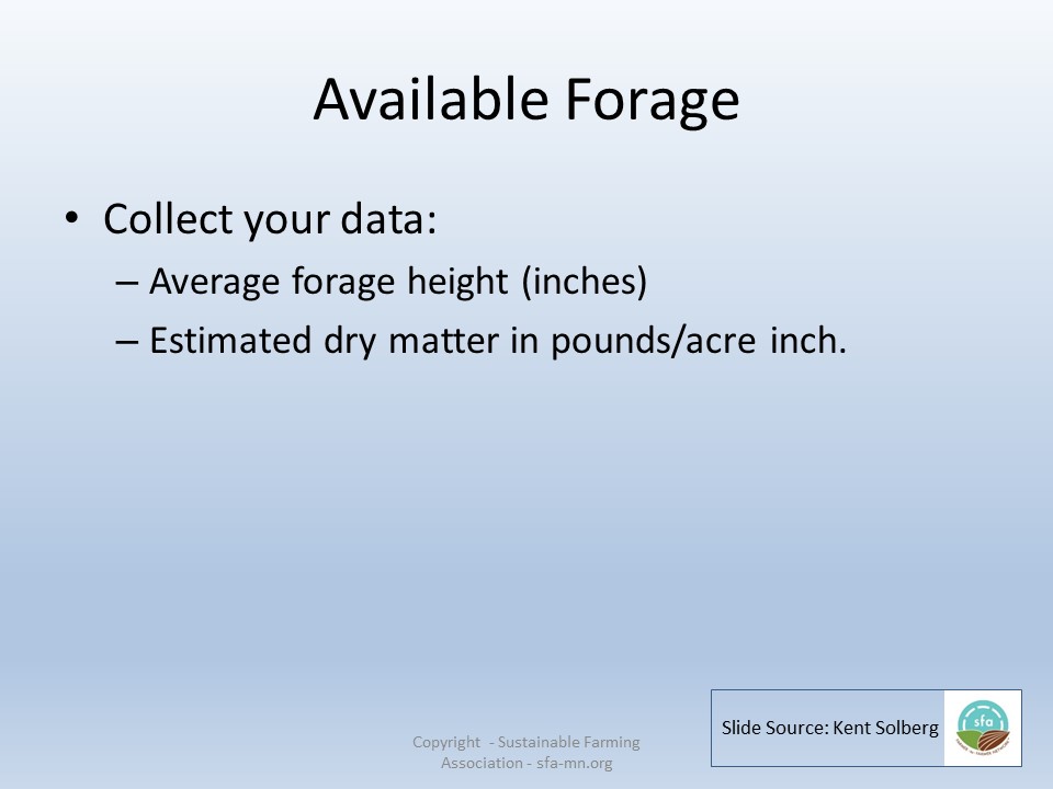 Available Forage slide image