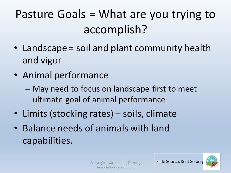 Pasture forage goals slide image