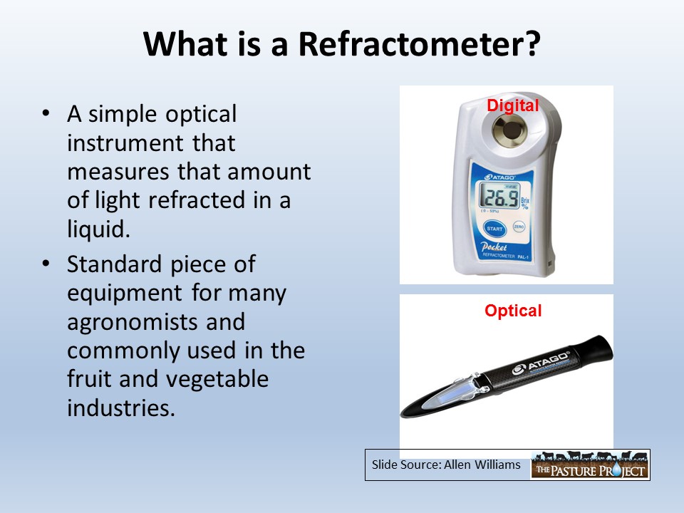 What is a refractometer slide image