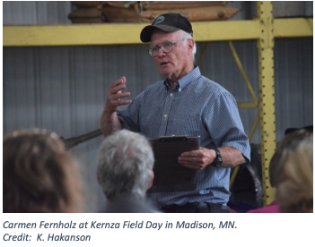 Carmen Fernholz at Kernza Field Day in Madison, MN. Credit: K. Hakanson